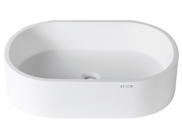  Solid Surface Wastafels 3-Way B414 - 60x40 cm ON TOP